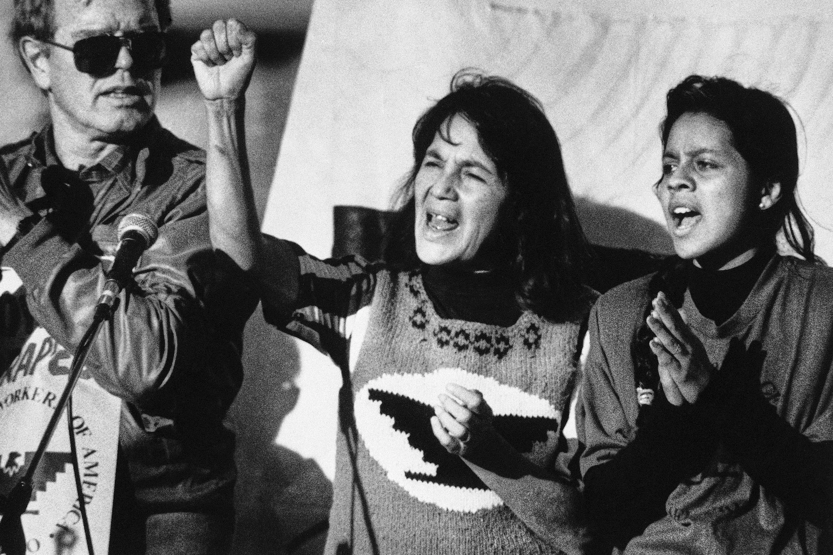 Dolores Huerta is seen at the California Democratic Party