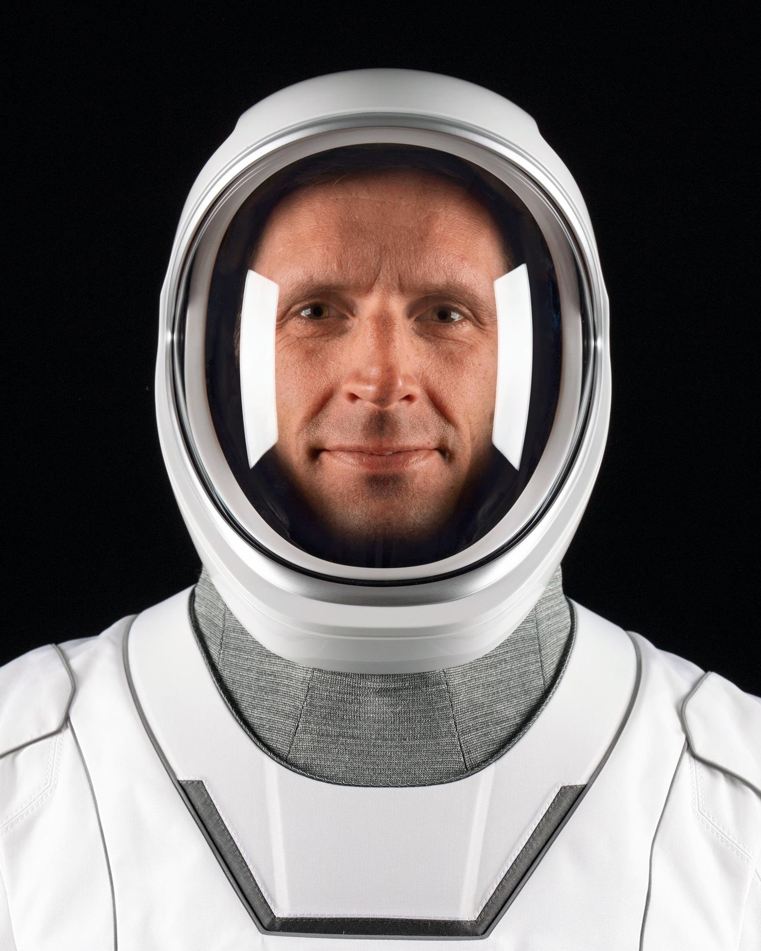 CSA (Canadian Space Agency) astronaut Joshua Kutryk, mission specialist of NASA’s SpaceX Crew-13 mission to the International Space Station, poses for a portrait in his pressure suit at SpaceX headquarters in Hawthorne, California.