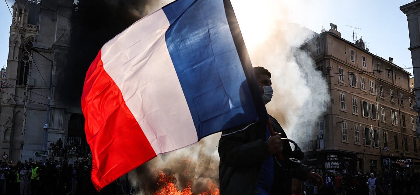 Dramatic images show violent unrest sweeping across France