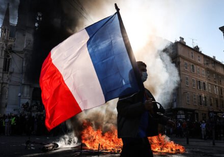 Dramatic images show violent unrest sweeping across France